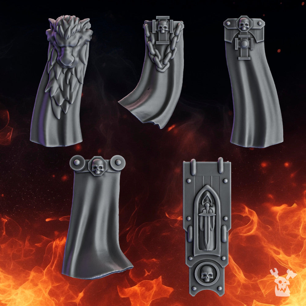 Crusader Knights Knight Belt Decor, resin conversion bits, bits, 28mm heroic scale unpainted resin