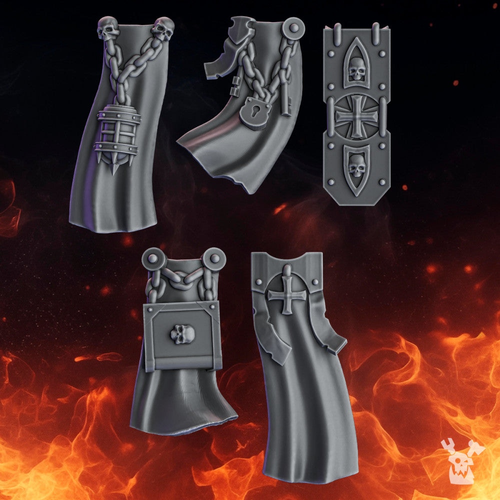 Crusader Knights Crusader Belt Decor, resin conversion bits, bits, 28mm heroic scale unpainted resin