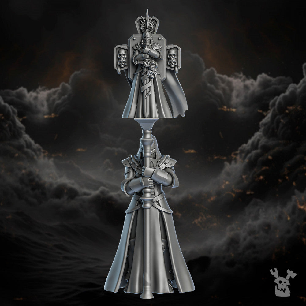 Battle Sisters Relict Sister, proxy miniature, 28mm heroic scale unpainted resin, view 3