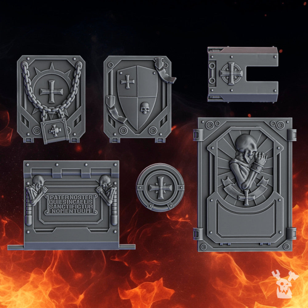 Crusader Knights Apc Bits, resin conversion bits, transport, 28mm heroic scale unpainted resin