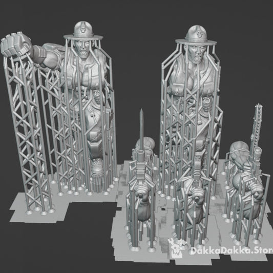 Imperial Army Jungle Fighters Commander, 28mm heroic scale unpainted resin, view 2