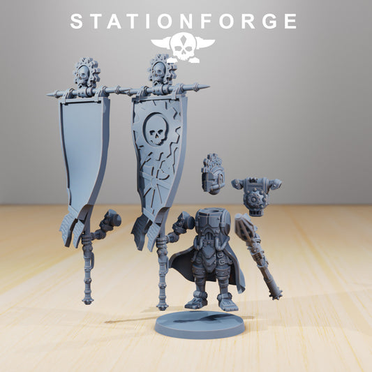 Scavenger Legio, Tech Priests proxy miniature, 28mm heroic scale unpainted resin, view 2