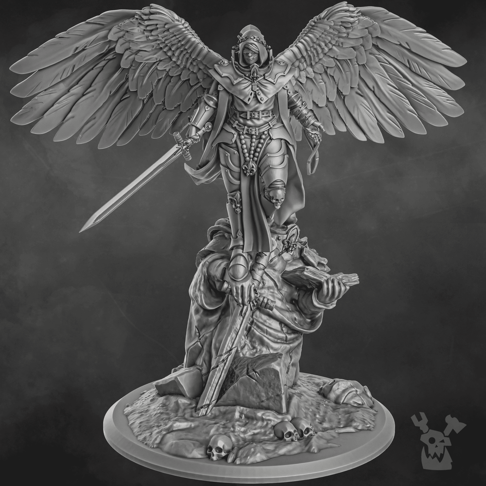 Battle Sisters Archangel Elizabeth (67Mm), proxy miniature, 28mm heroic scale unpainted resin, view 10