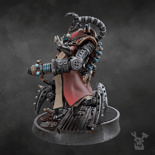 Machine Cult Kardinal, Tech Priests proxy miniature, 28mm heroic scale unpainted resin, view 2