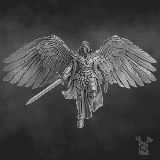 Battle Sisters Archangel Elizabeth (67Mm), proxy miniature, 28mm heroic scale unpainted resin, view 2
