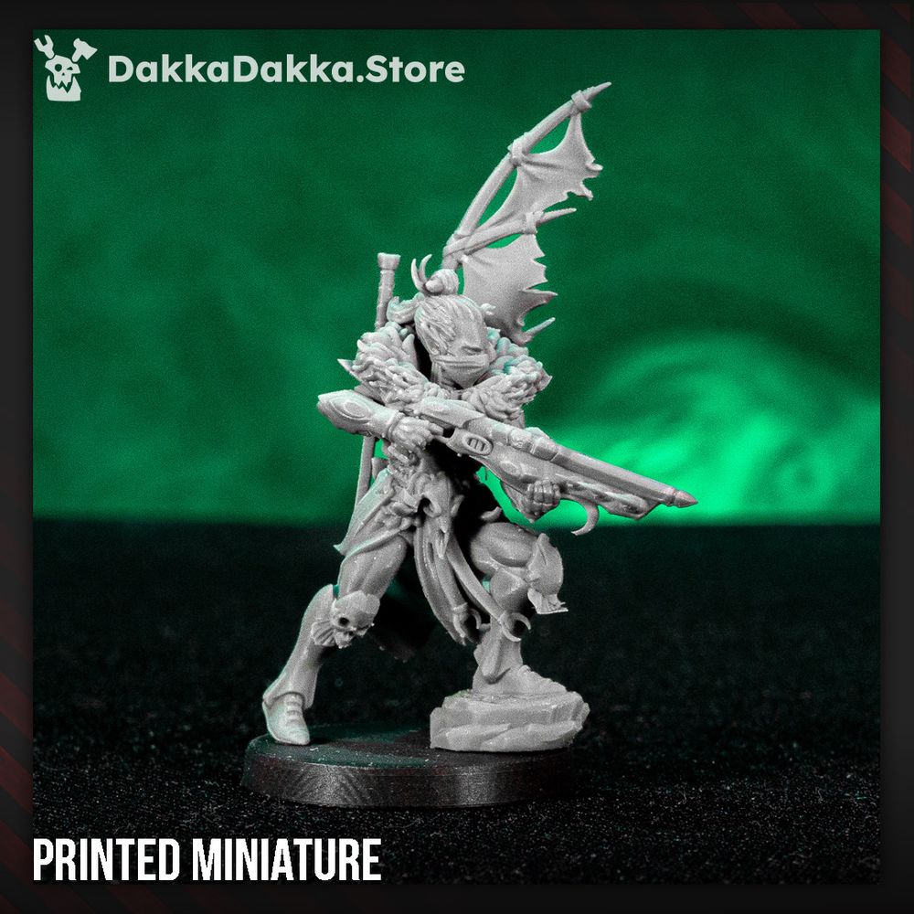 Eldar Warrior, proxy miniature, infantry, 28mm heroic scale unpainted resin, view 5