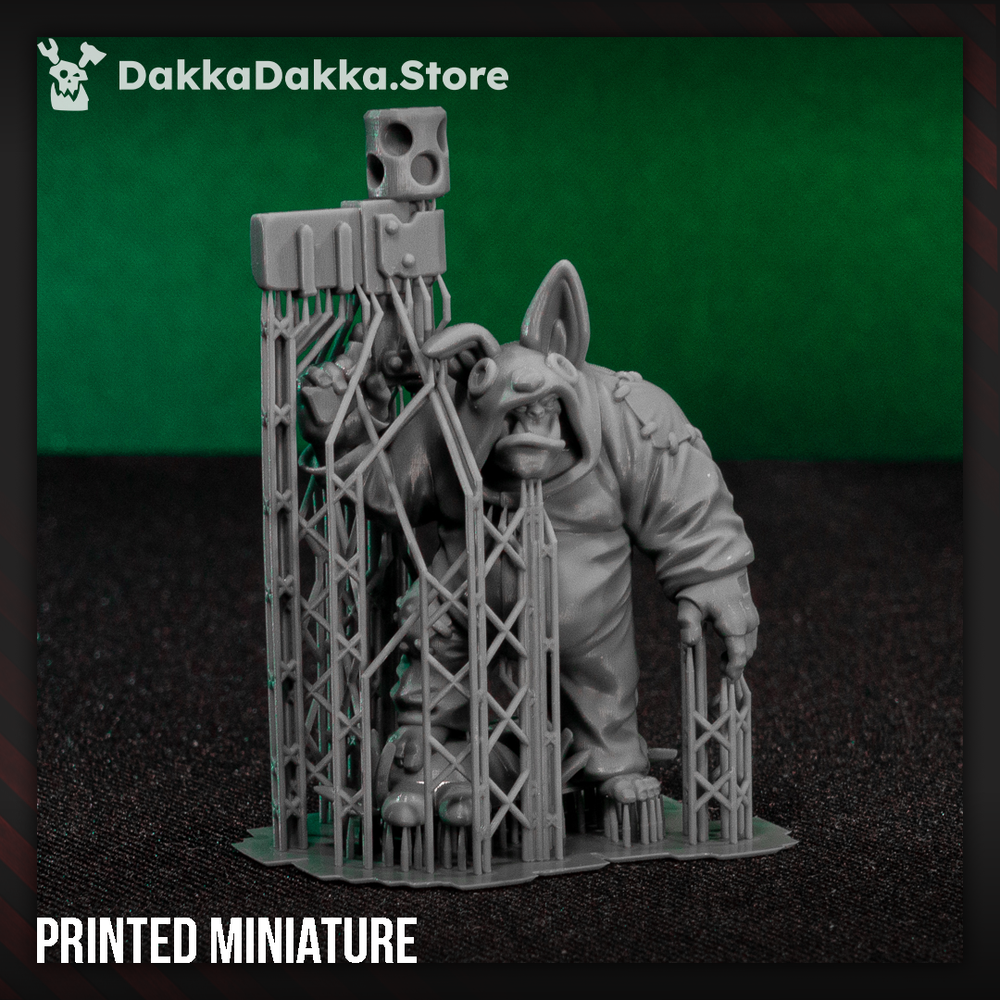 Orkbubu Labubork, Orks proxy miniature, 28mm heroic scale unpainted resin, view 5