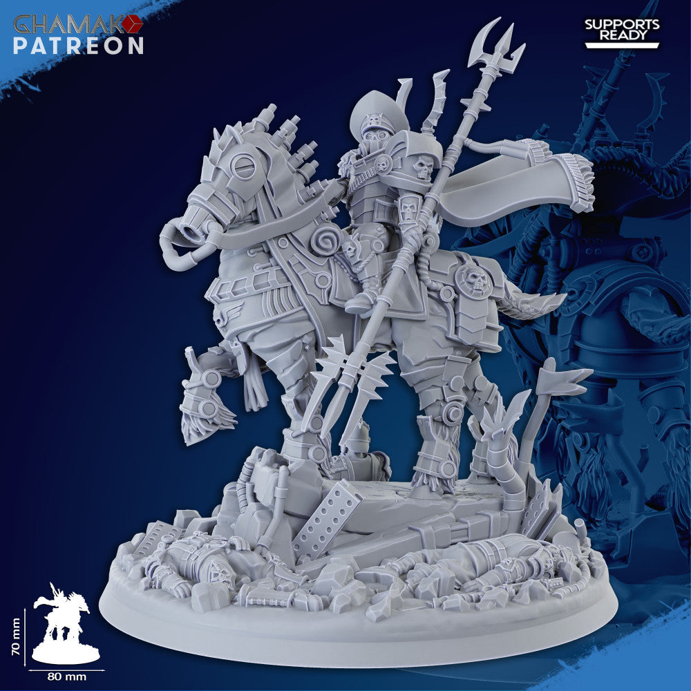 Iron Korps Lord Otto Von Zeppelin, Imperial Army proxy miniature, character, 28mm heroic scale unpainted resin, view 2