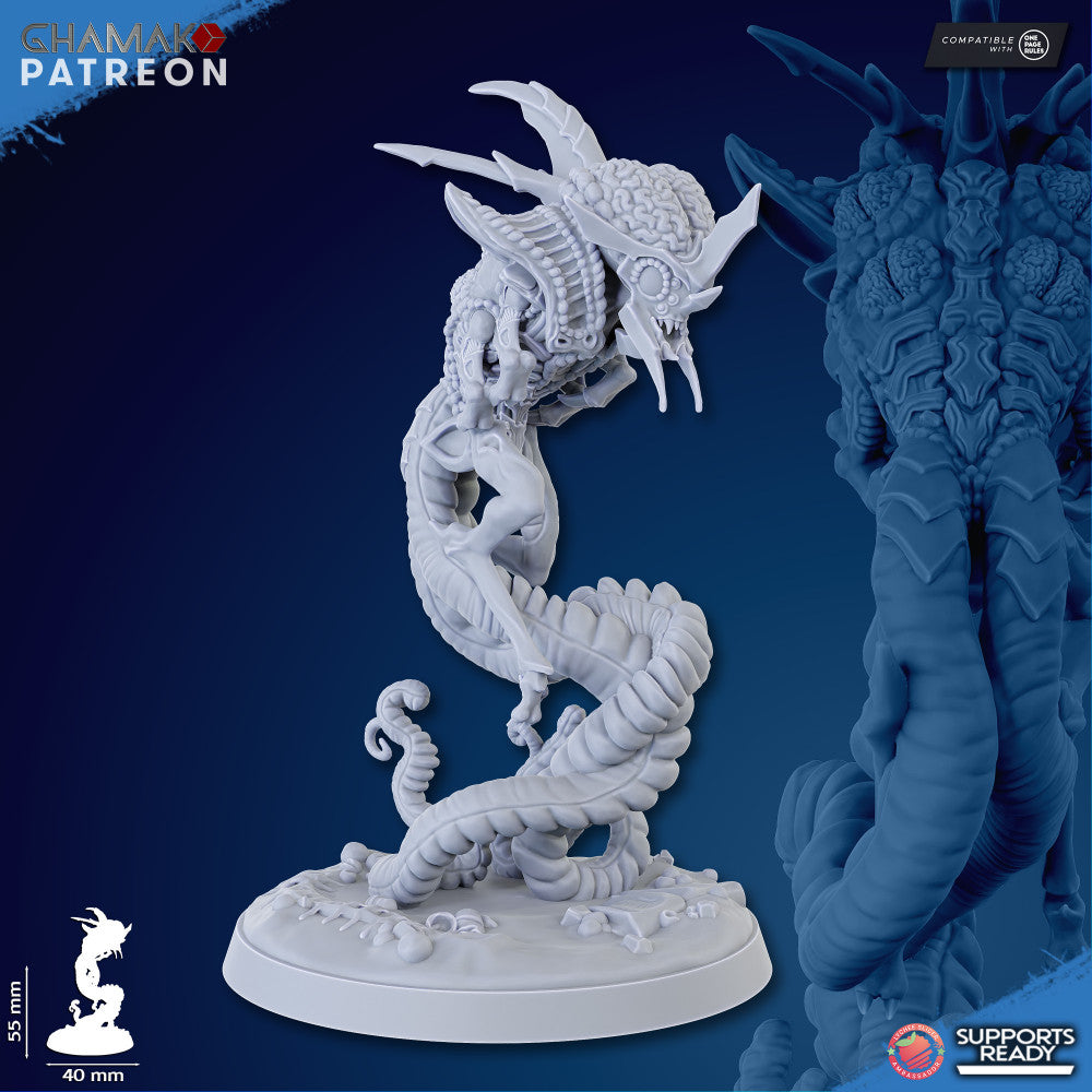 Bio Swarm Shadow Of The Synapse (3 Units), proxy miniature, squad, 28mm heroic scale unpainted resin, view 4
