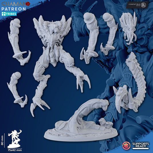 Bio Swarm Genoextractor Alpha, proxy miniature, monster, 28mm heroic scale unpainted resin, view 2