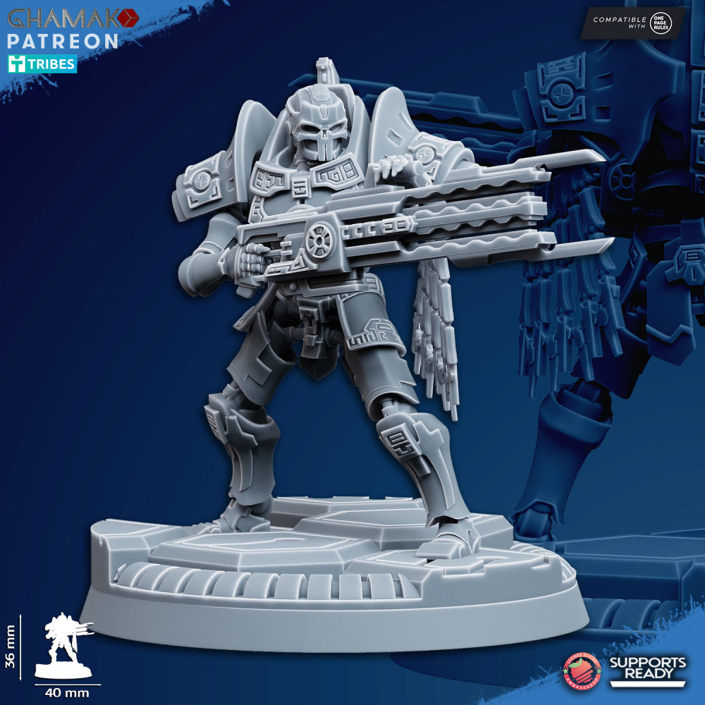 Necro Supreme Guard (2 Units), proxy miniature, squad, 28mm heroic scale unpainted resin, view 4