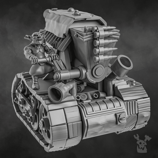 Orks Gobbo Wagon, proxy miniature, 28mm heroic scale unpainted resin, view 9