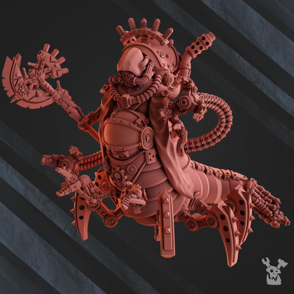 Machine Cult Archon Balthazar, Tech Priests proxy miniature, character, 28mm heroic scale unpainted resin, view 5