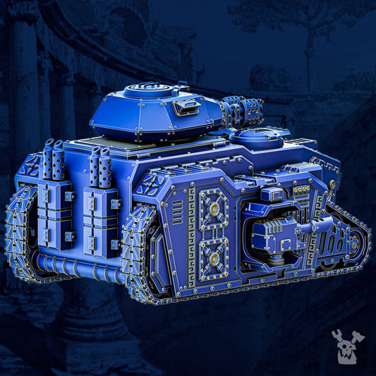 Ultra Knights Space Transport Tank, proxy miniature, 28mm heroic scale unpainted resin, view 2