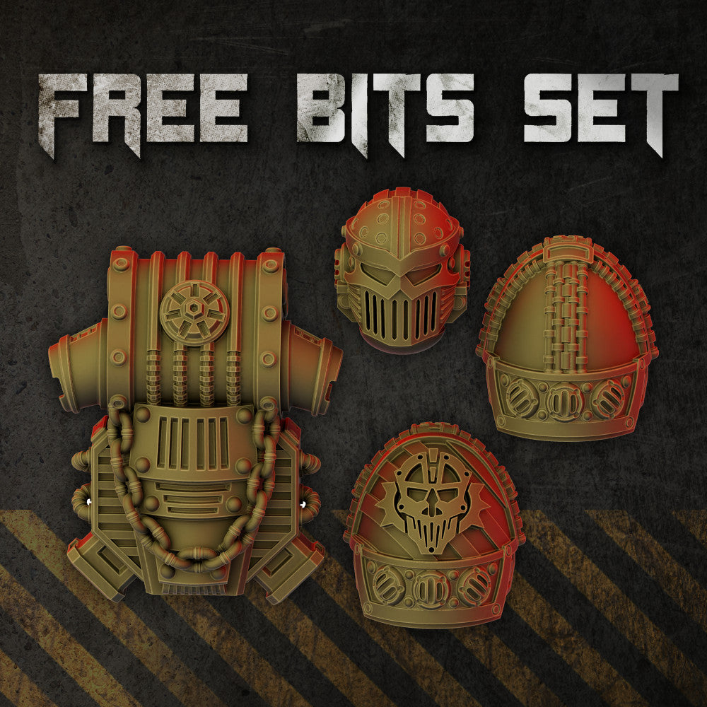 Iron Knights Bits Set, resin conversion bits, 28mm heroic scale unpainted resin
