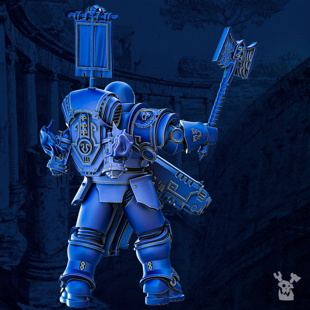 Ultra Knights Priest, proxy miniature, character, 28mm heroic scale unpainted resin, view 3