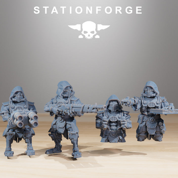 Scavenger Prospector, Tech Priests proxy miniature, 28mm heroic scale unpainted resin, view 10