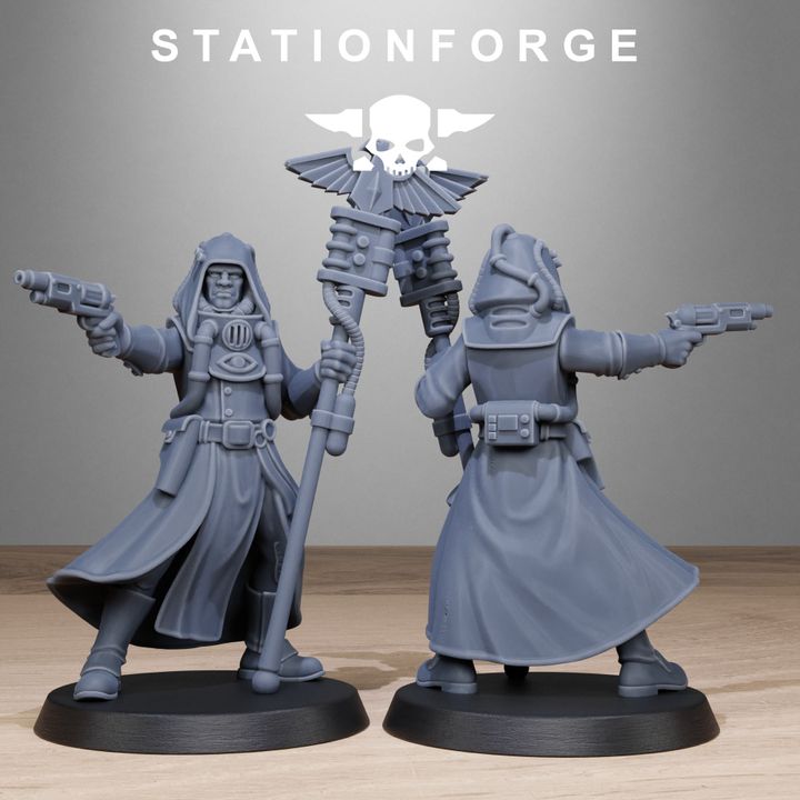Inquisition Seers, 28mm heroic scale unpainted resin, view 10