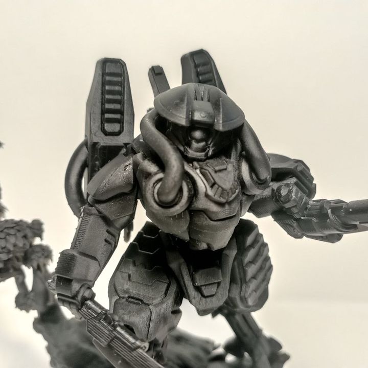 Tuai Warmaster Keen Stargaze, proxy miniature, 28mm heroic scale unpainted resin, view 10