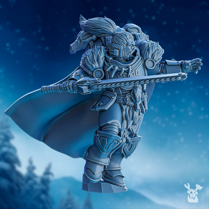 Wolf Knights Turr Wolf Jaw, proxy miniature, 28mm heroic scale unpainted resin, view 3