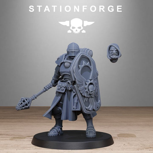 Imperial Army Purifiers, proxy miniature, 28mm heroic scale unpainted resin, view 2