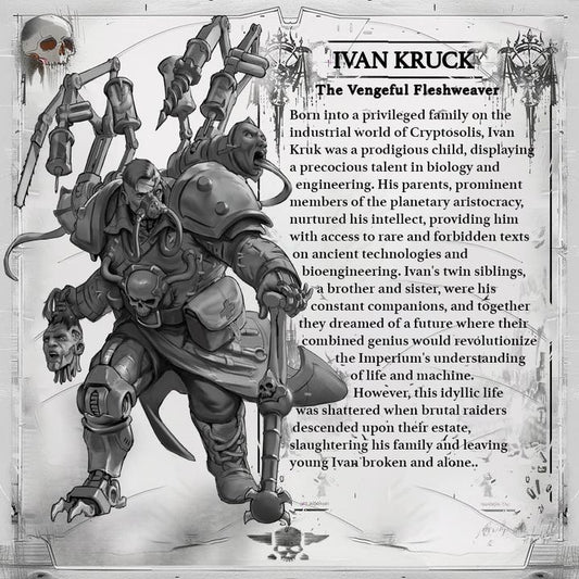 Imperial Ivan Kruck, Dark Space Knights proxy miniature, 28mm heroic scale unpainted resin, view 2