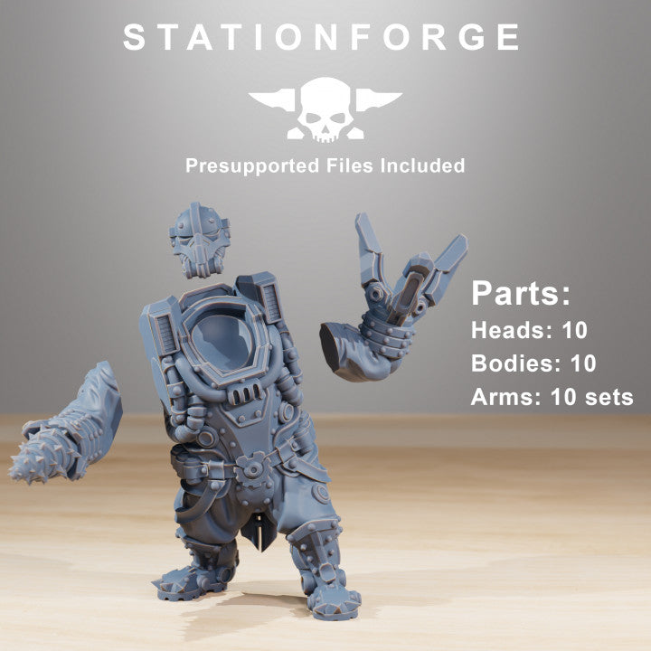 Tech Priests Heavy Support, 28mm heroic scale unpainted resin, view 7