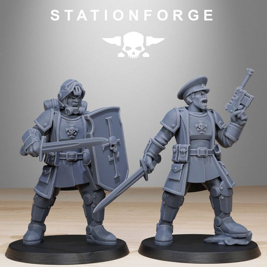 Imperial Army Royal Guard Patrol (10 Units), 28mm heroic scale unpainted resin, view 2