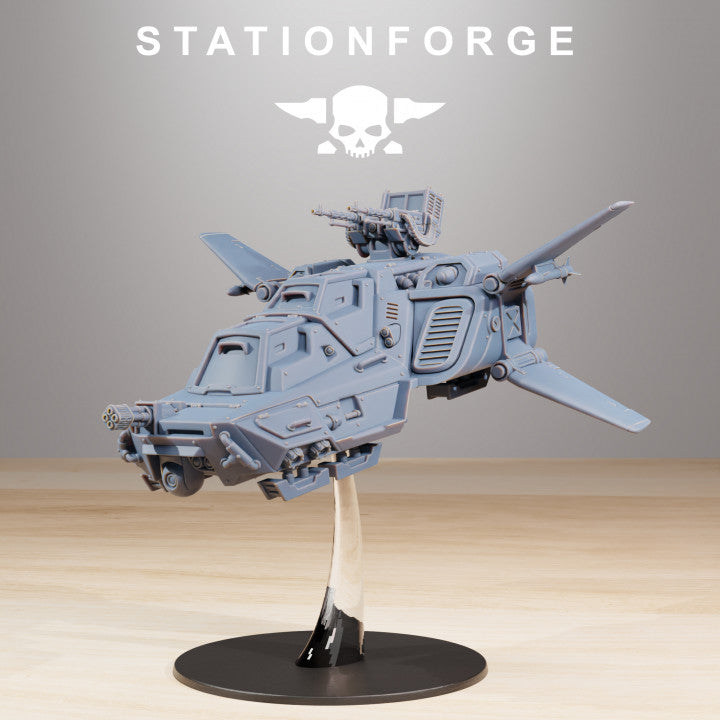Space Knights Speeder, proxy miniature, vehicle, 28mm heroic scale unpainted resin, view 6