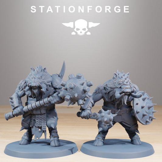 Dark Space Knights Beasts (10 Units), proxy miniature, squad, 28mm heroic scale unpainted resin, view 2