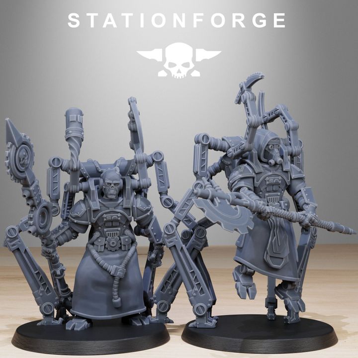 Tech Priests Scavenger Octapods (10 Units), 28mm heroic scale unpainted resin, view 6