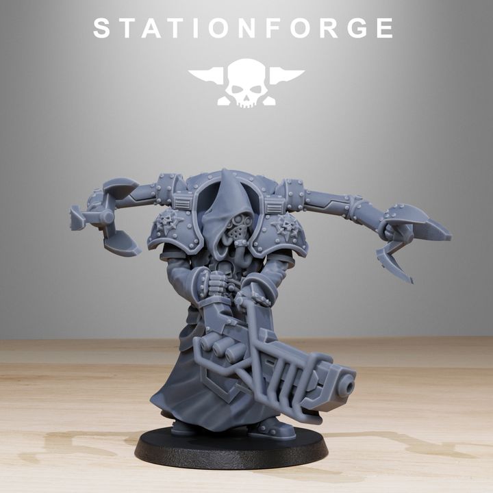 Tech Priests Scavenger Volatiles Infantry (10 Units), 28mm heroic scale unpainted resin, view 10