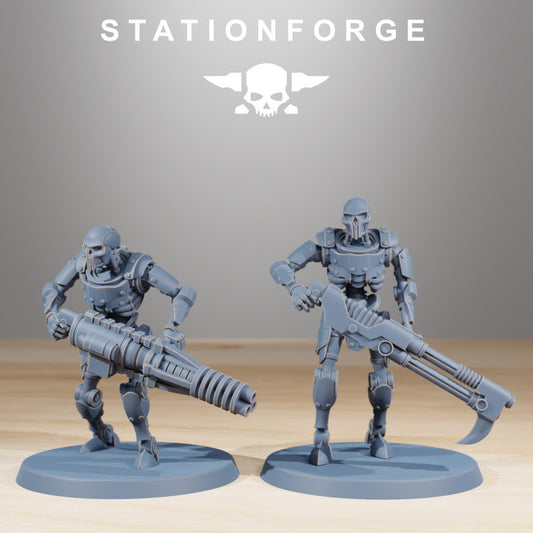 Necro X1 Infantry (10 Units), proxy miniature, squad, 28mm heroic scale unpainted resin, view 2