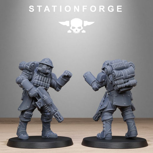 Royal Guard Bastioners, Imperial Army proxy miniature, infantry, 28mm heroic scale unpainted resin, view 2