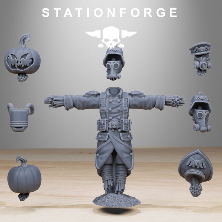 Imperial Army Grim Guard Scarecrow (6 Units), 28mm heroic scale unpainted resin, view 8