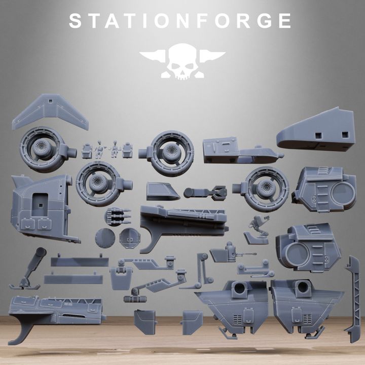 Free Guard Skycrane, Imperial Army proxy miniature, infantry, 28mm heroic scale unpainted resin, view 9