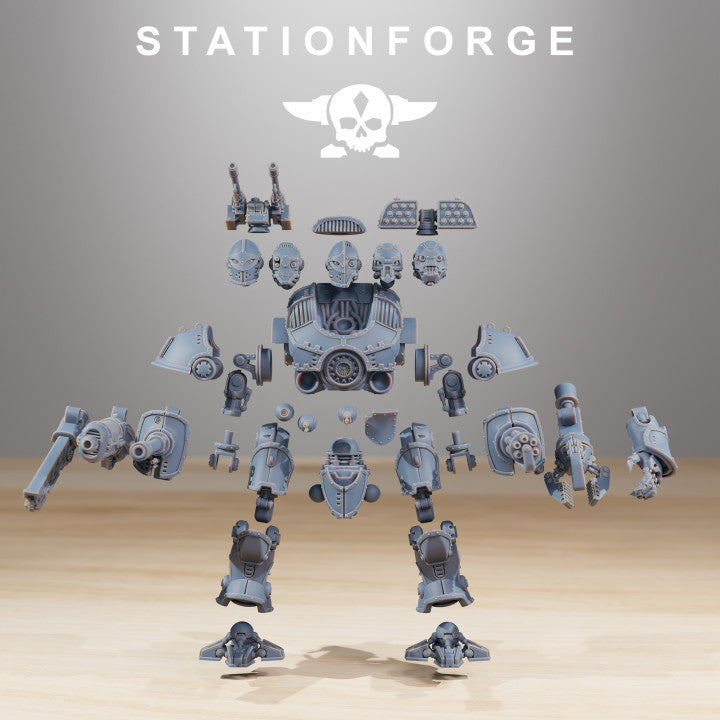 Scavenger Defender MK2, Tech Priests proxy miniature, 28mm heroic scale unpainted resin, view 8