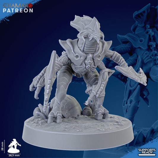Bio Swarm Runners (10 Units), proxy miniature, squad, 28mm heroic scale unpainted resin, view 2