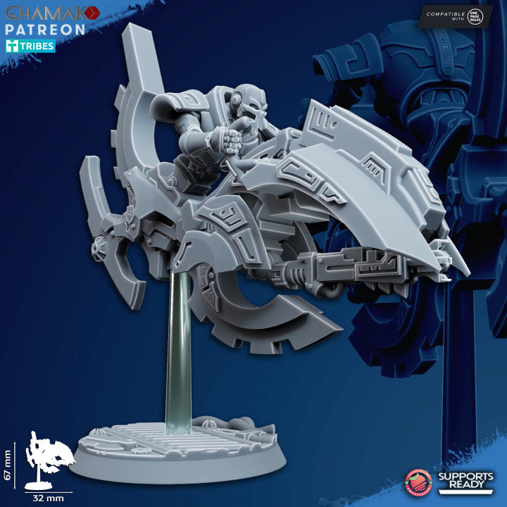 Necro Vault Scythes (3 Units), proxy miniature, squad, 28mm heroic scale unpainted resin, view 5