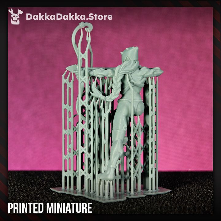 Pleasure Knights Vanguard Velthira, proxy miniature, scout, 28mm heroic scale unpainted resin, view 5