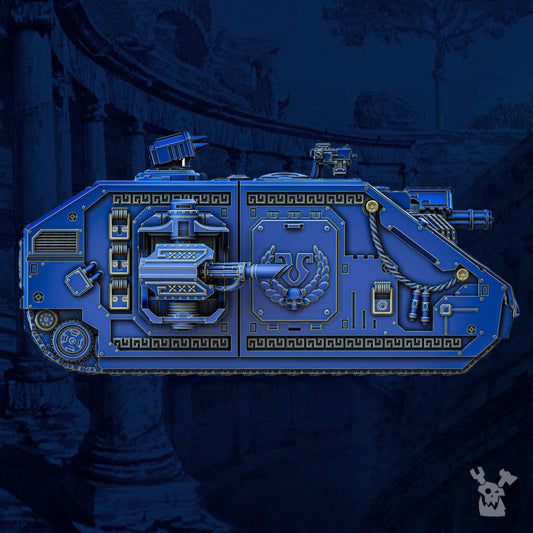 Ultra Knights Heavy Armored Space Assault Tank, proxy miniature, 28mm heroic scale unpainted, view 2