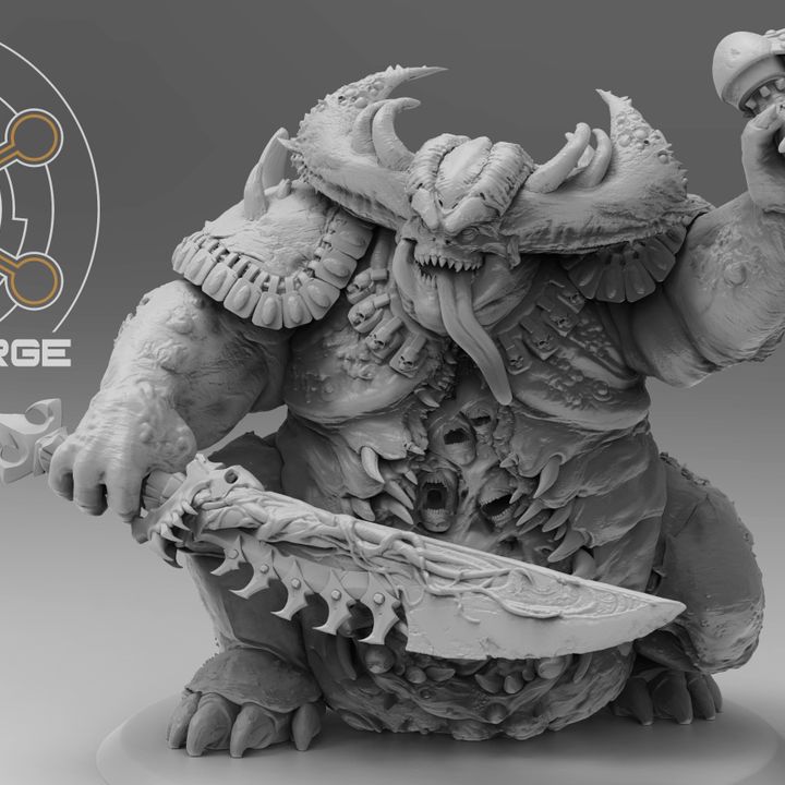 Plague Knights Archdemon Of Plague, proxy miniature, 28mm heroic scale unpainted resin, view 6