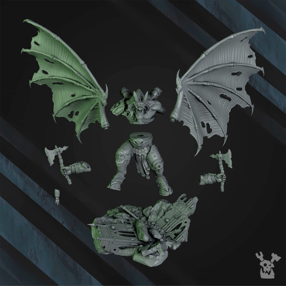 Dark Space Knights Arcdarblad Everendless, Dark Space Knights proxy miniature, 28mm heroic scale unpainted resin, view 2
