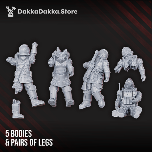 Imperial Army Fallen Dawnguard Soldiers, Imperial Army proxy miniature, 28mm heroic scale unpainted resin, view 5