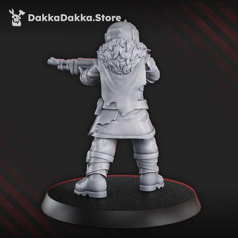 Imperial Army Vulture Warrior, Imperial Army proxy miniature, 28mm heroic scale unpainted resin, view 2