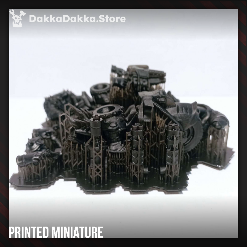 Orks Hot Wheelz Posse, Orks proxy miniature, 28mm heroic scale unpainted resin, view 2