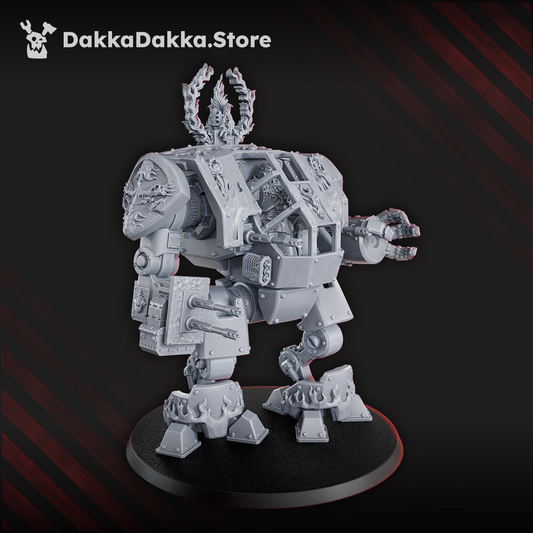 Space Knights Dreadscout, Space Knights proxy miniature, 28mm heroic scale unpainted resin, view 4