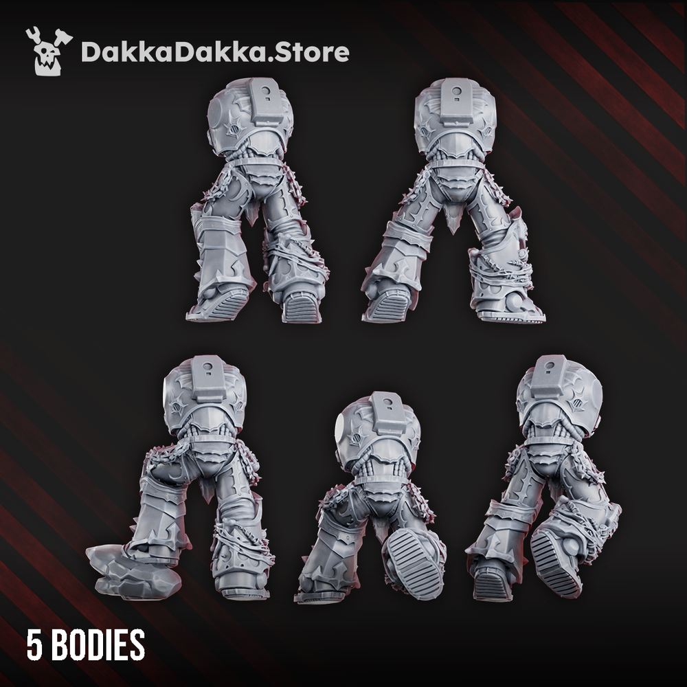 Dark Space Knights Nocturnal Bodies Set No. 1 x5, Dark Space Knights resin conversion bits, 28mm heroic scale, view 3