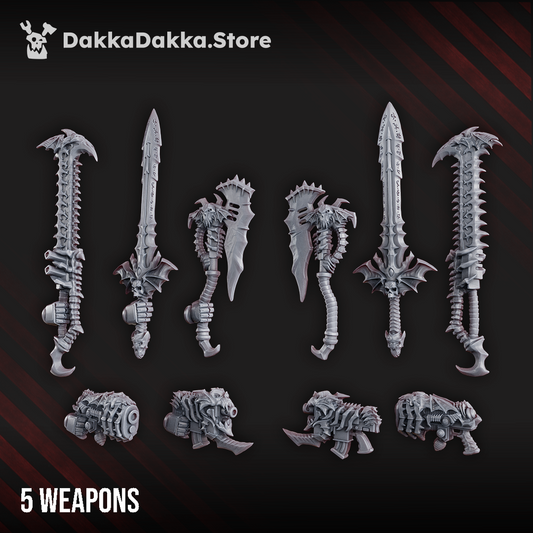 Dark Space Knights Nocturnal Commander Weapons Upgrade Set x5, Dark Space Knights resin conversion bits, 28mm heroic, view 2