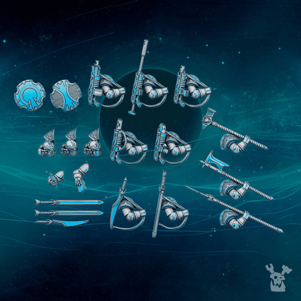 Imperial Army Scylla Hands Bits Set, Imperial Army resin conversion bits, 28mm heroic scale unpainted resin